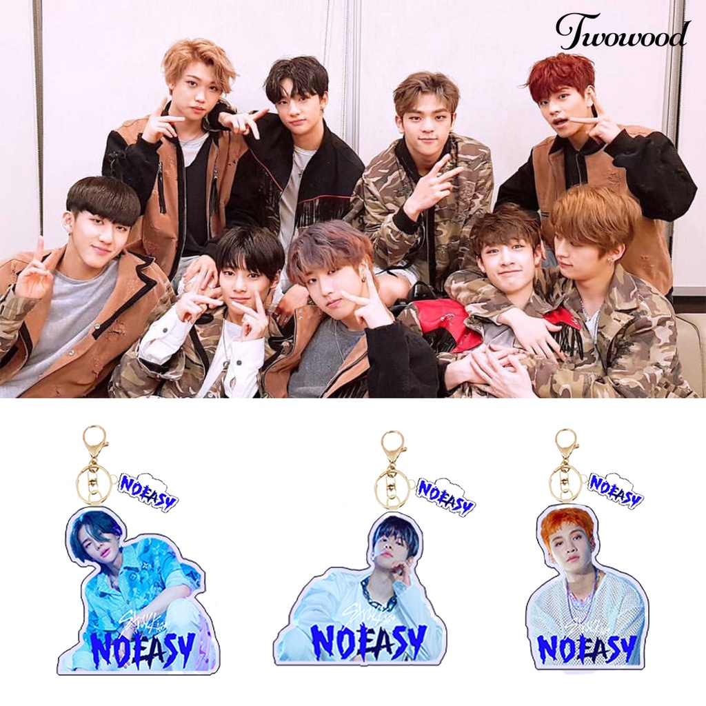 Twowood Gantungan Kunci Desain Kartun Straykids Bahan Akrilik DIY