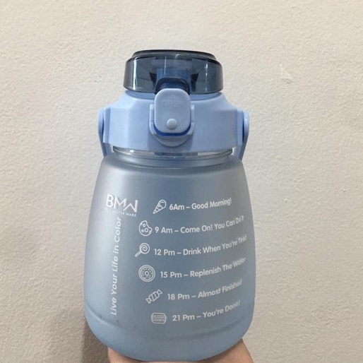 [READY STOK] Botol Minum VIRAL Gemoy Gradiasi Pastel Motivasi Anak Sekolah Olahraga HangOut 1.3 LITER