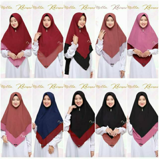 MILLA KHIMAR AUDINA /khimar 2 layer/khimar motif/khimar ceruti