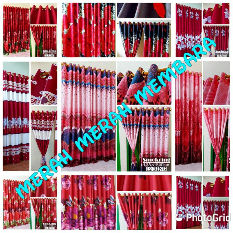 NEW MOTIF GORDEN SMOKRING 12 GORDEN JENDELA GORDEN PINTU MOTIF BATIK MERAH