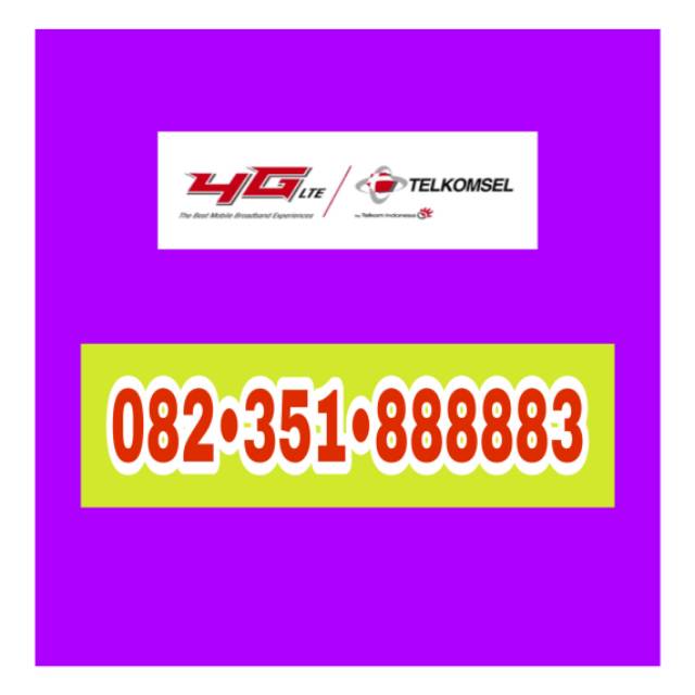 Nomor Cantik Kartu AS Panca 4G 88888