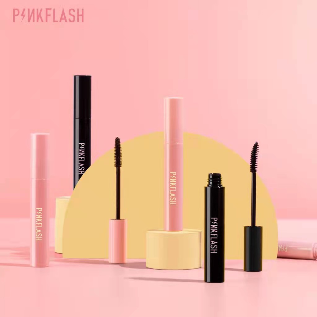 [ORI BPOM] PINKFLASH Maskara Fiber Tahan Air Untuk Memanjangkan Dan Menambah Volume Bulu Mata | PINKFLASH Oilproof Waterproof Curl Mascara | Long | Volume | Maskara Day &amp; Night | Pink Flash PF-E08