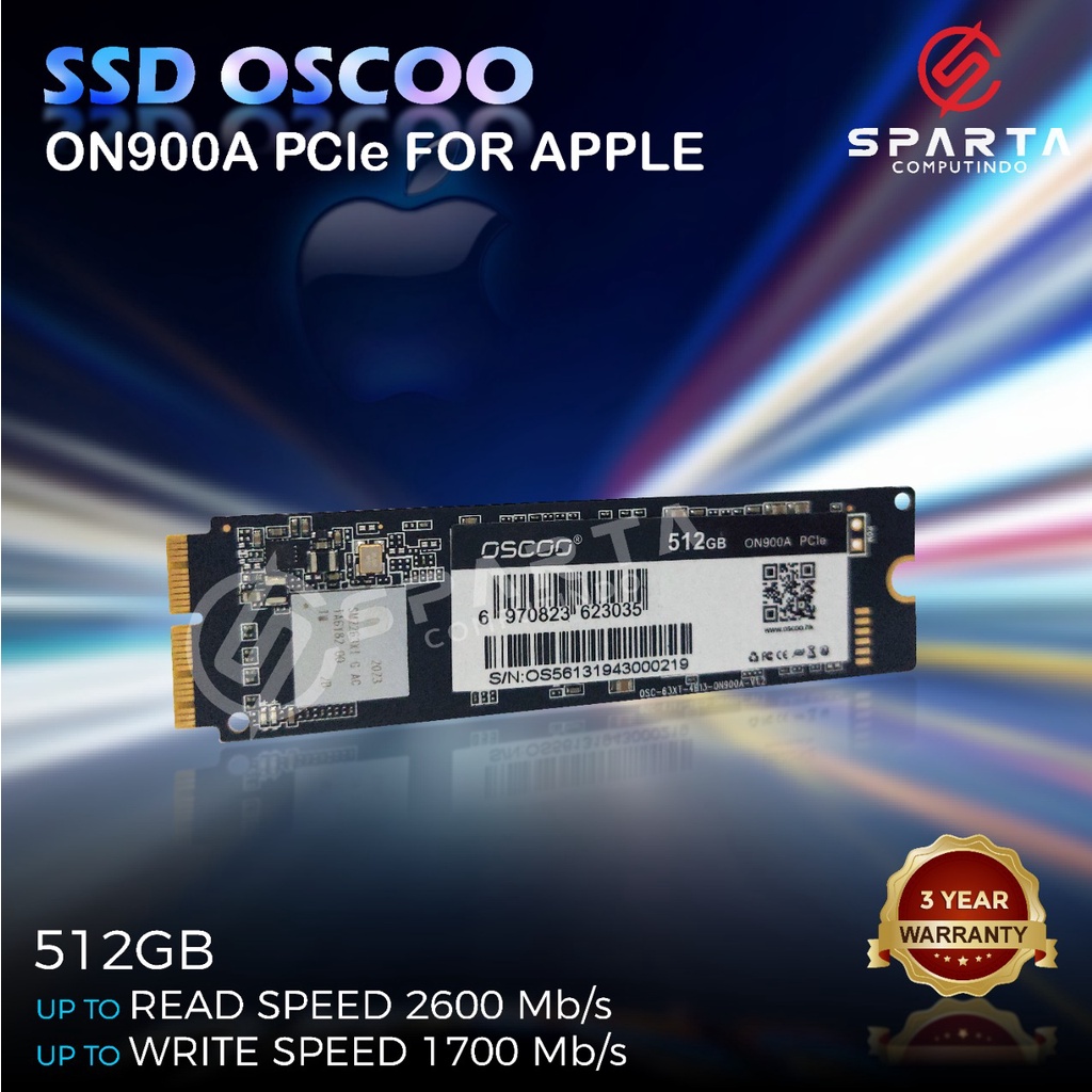 SSD OSCOO ON900A PCIE FOR APPLE (2013 UP)512 GB Garansi 3 Tahun