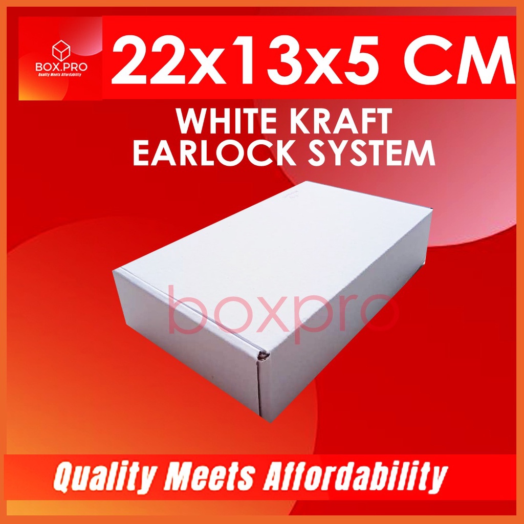 

Kardus PUTIH uk 22x13x5 cm (ECER) Die Cut Box Kotak Packing Aksesoris Baju Kue Hijab EARLOCK FULL