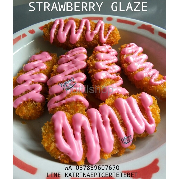 

strawberry glaze - donat glaze stroberi