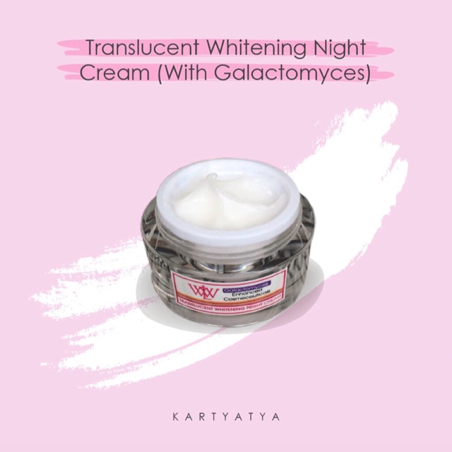 WLW translucent whitening night cream with Galactomyces