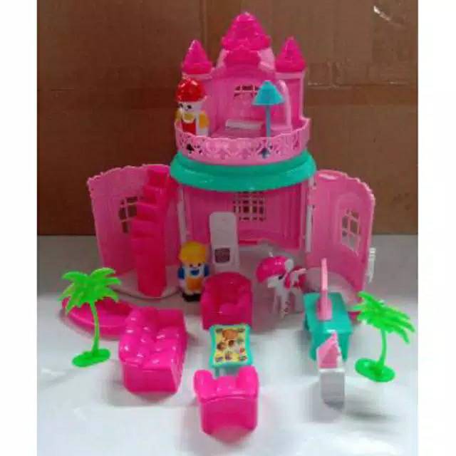 MAINAN DREAM CASTLE KUDA PONI RUMAH KASTIL KUDA PONI