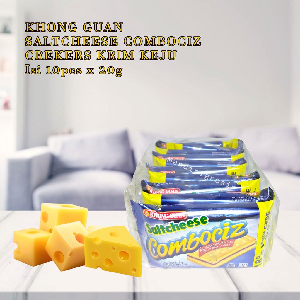 

KHONG GUAN / SALTCHEESE COMBOCIZ / CREKERS KRIM KEJU / Isi 10pcs x 20g