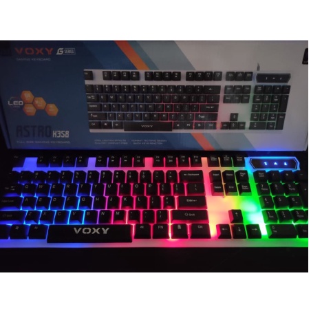 KEYBOARD GAMING VOXY K358 G SERIES RGB RAINBOW LED LAMPU