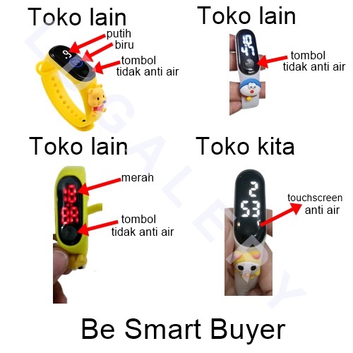 LDG J017 Jam Tangan Anak Elektronik Led Motif Kartun Tahan Air Termurah IMPORT-5