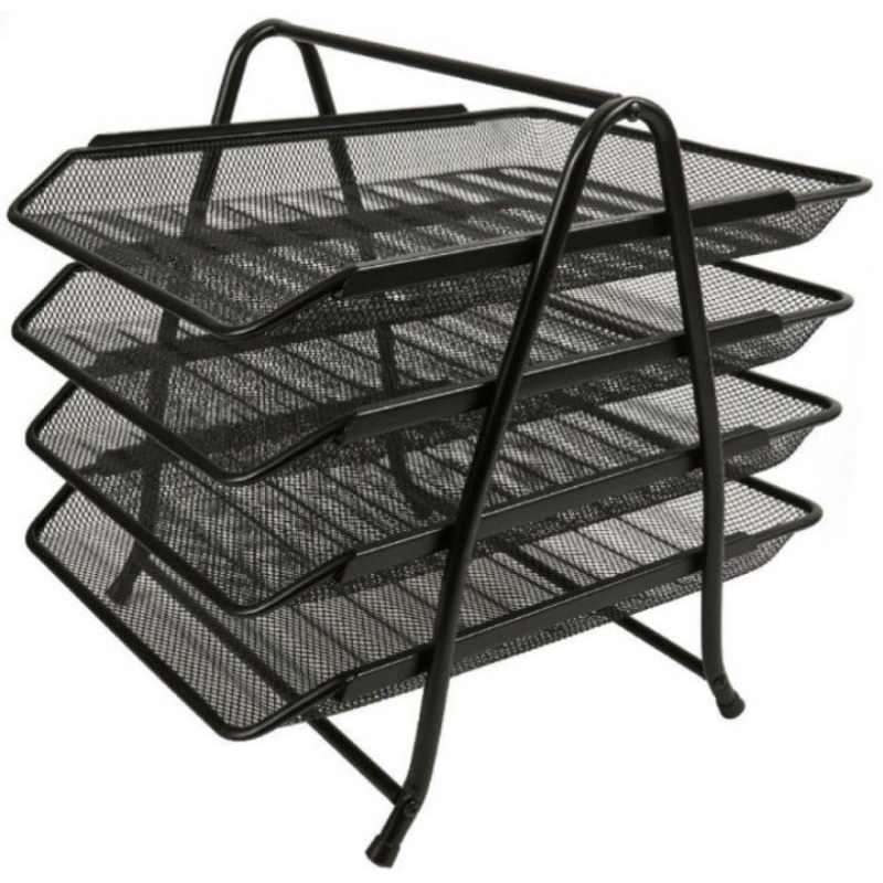 

Elevated Tray Besi 4 Susun / Rak Dokumen Kertas Besi 4 Susun