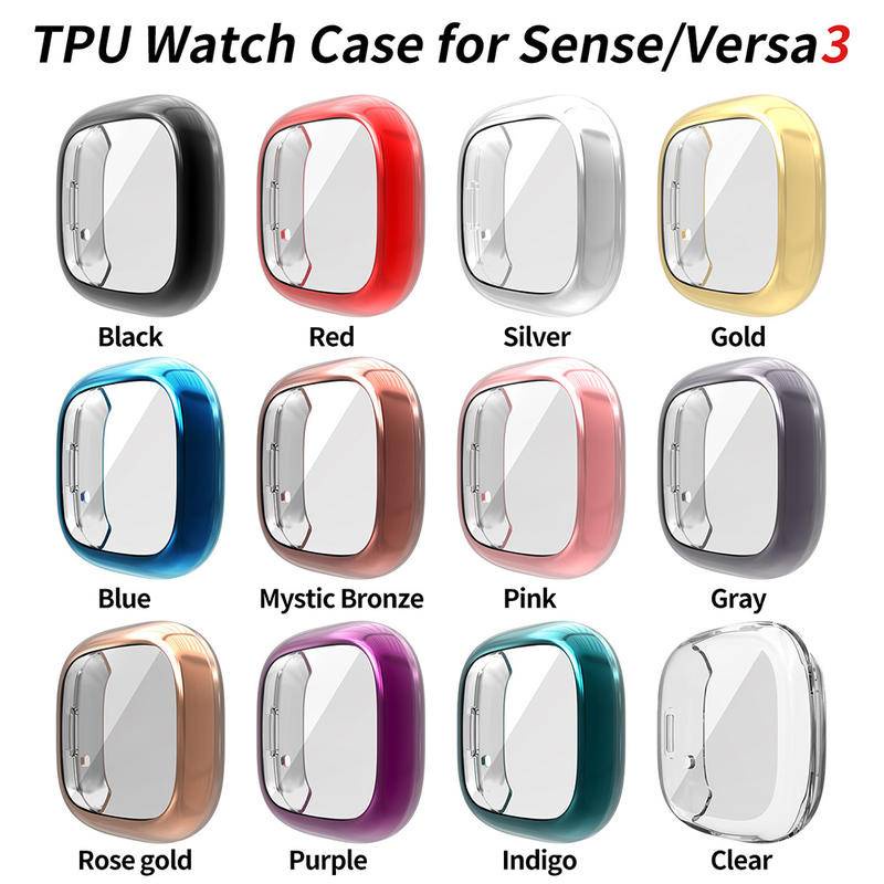 Case Pelindung Layar Bahan Tpu Ringan Bumper Lembut Untuk Fitbit Versa 3 2 Versa3 Versa2 Sense Inspire 2 Inspire2