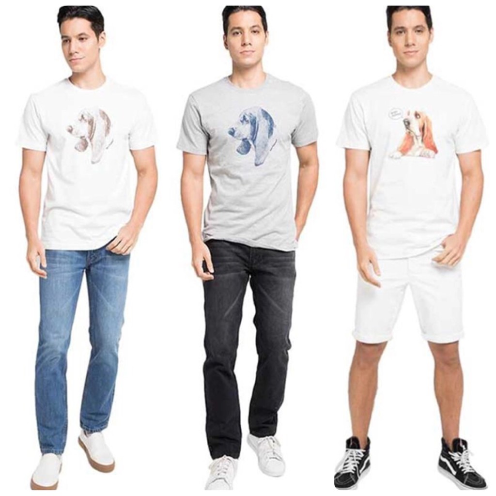 [3 type] HushPuppies Printed Tshirt- Tshirt hush puppies murah