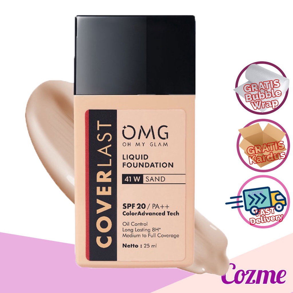 OMG Oh My Glam Coverlast Liquid Foundation SPF 20 25mL