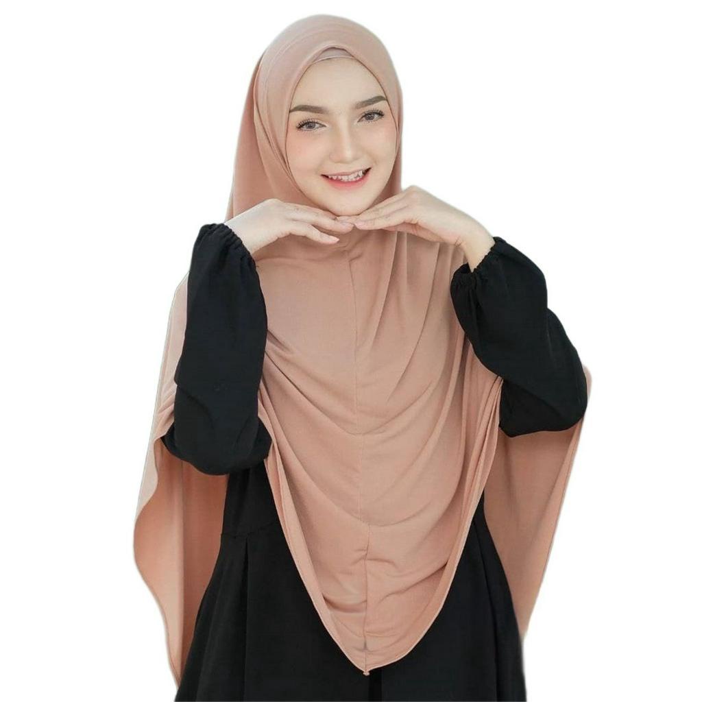 JILBAB BERGO INSTAN KHIMAR AYNA SYARI JUMBO JERSEY PREMIUM