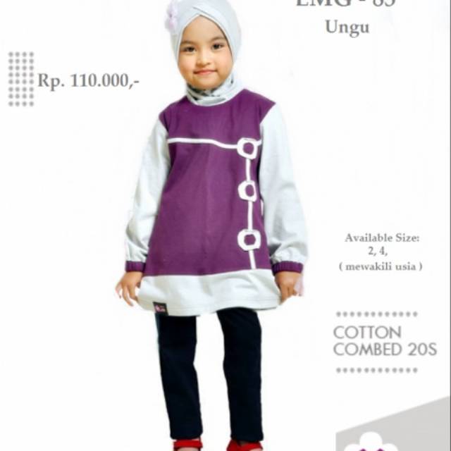 Baju Atasan Anak MUTIF LMG 85 Ungu