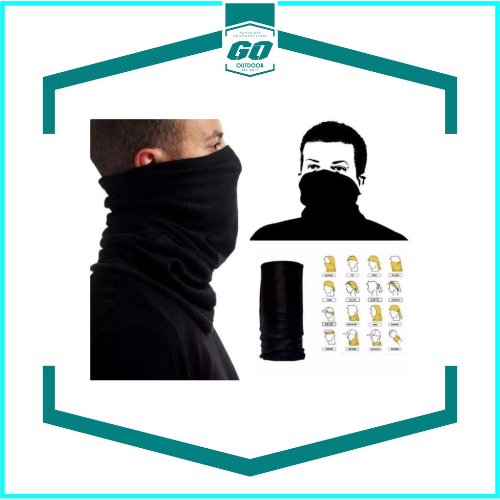 Buff Polos Multifungsi - Bandana Outdoor Masker Motor Penutup Kepala Microfibre Pelindung Wajah