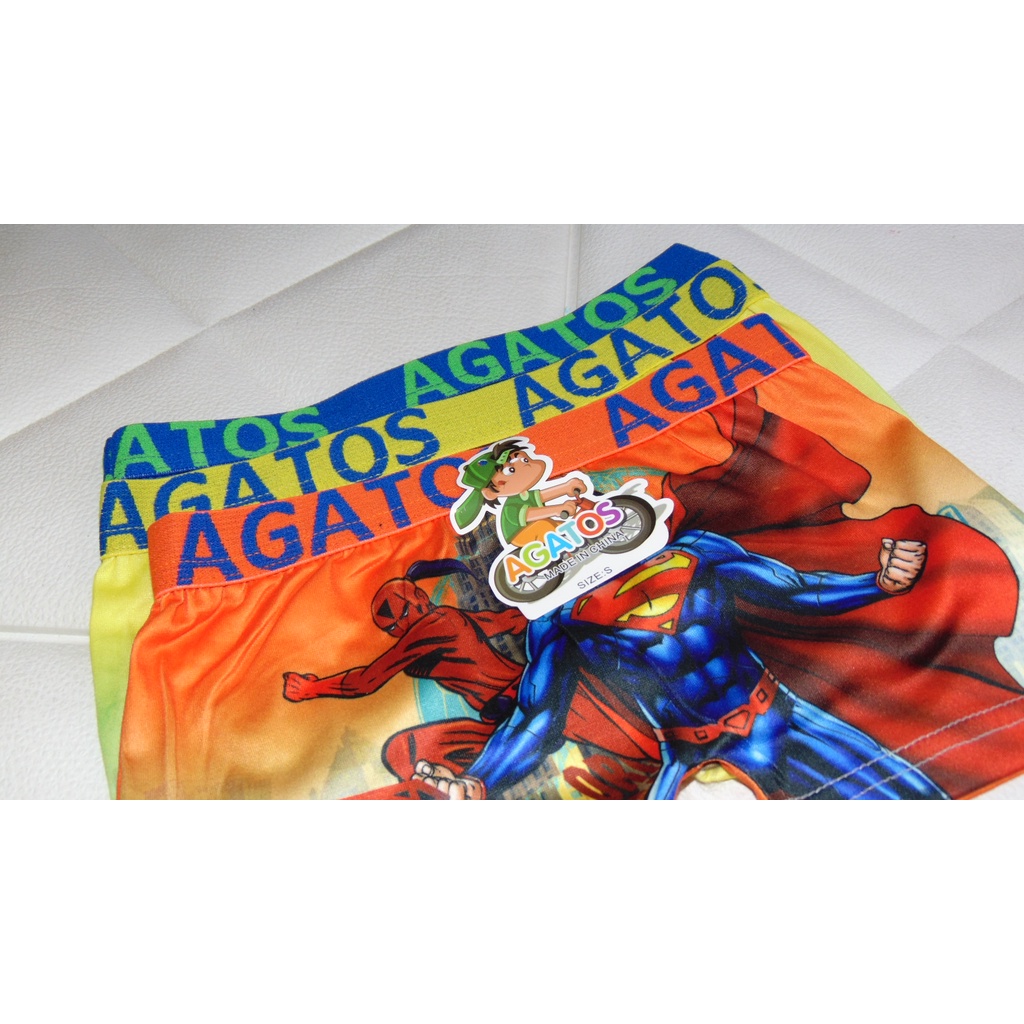 SS - ( XXL - M ) 6Pcs Boxer Anak Laki - Laki Agatos / Boxer Anak Cowok Murah Grosir