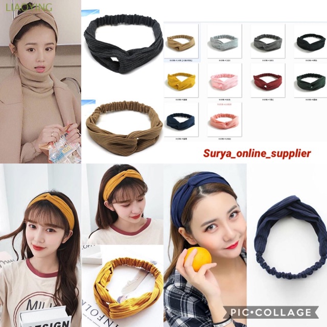 BANDANA IMPORT RAMBUT ALA KOREA AKSESORIS WANITA