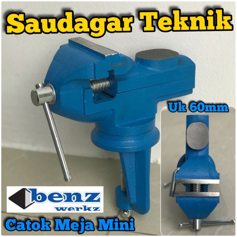 Ragum Mini Catok Meja Mini Catok Besi Mini Vice Table Benz Werkz