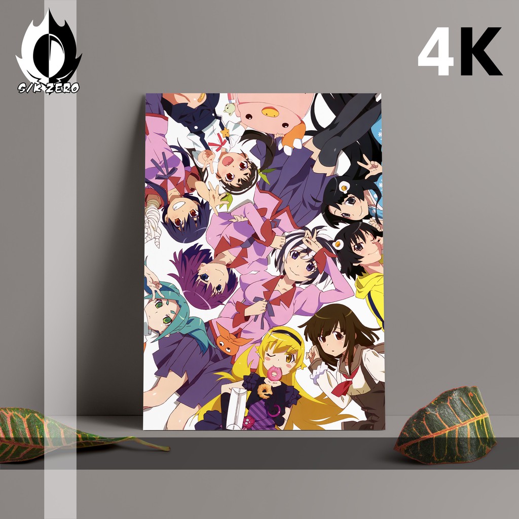 Poster size A3 Anime Paling Lengkap - Bakemonogatari (4K)