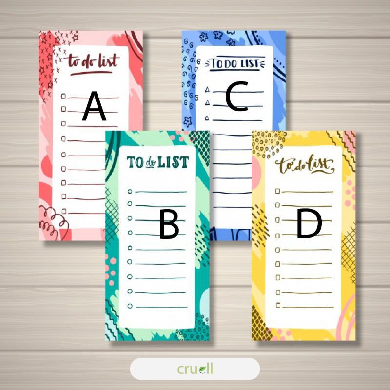 

[cruell] Memopad Notepad To do List motif Abstrak 7x13