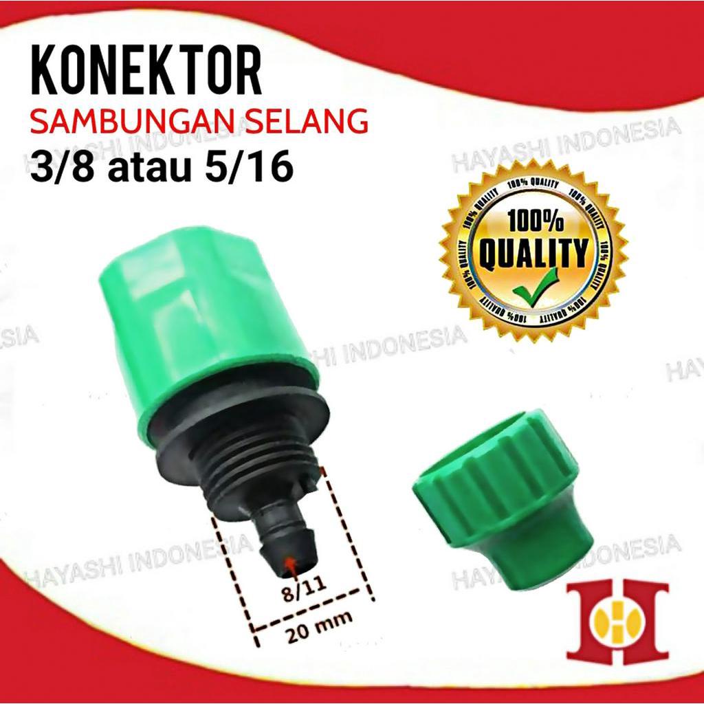 Konektor Selang Pompa 3 per 8 dan 5 per 16 DC 12V Quick Release-5 pcs