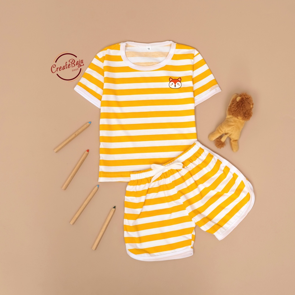 PROMO 7.7 SETELAN ANAK MOTIF SALUR KARAKTER HEWAN SETELAN ANAK POLOS UNISEX LENGAN PENDEK