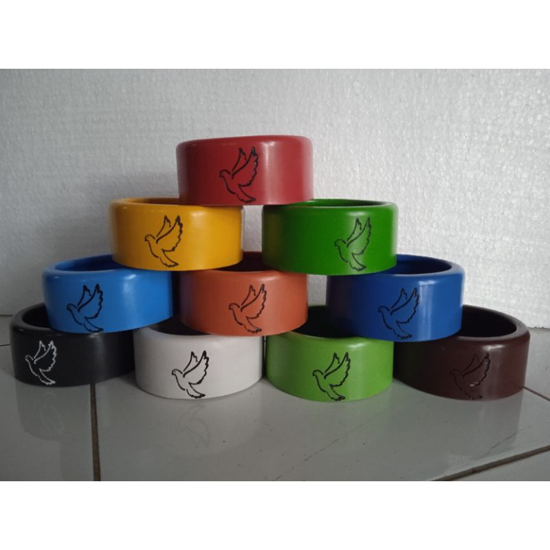 Tempat pakan burung merpati tempat makan wadah pakan burung merpati fiber berlogo