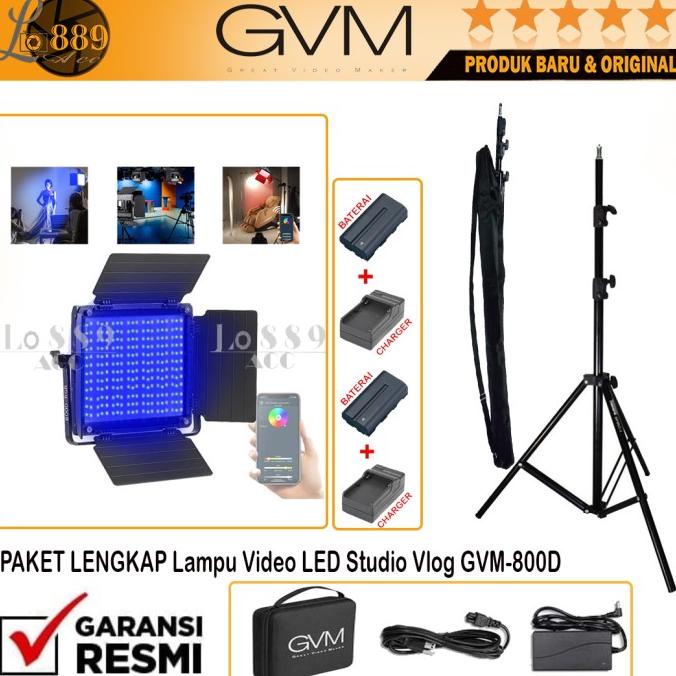 Paket Lampu Video Led Studio Vlog Gvm-800D-Rgb Gvm 800D