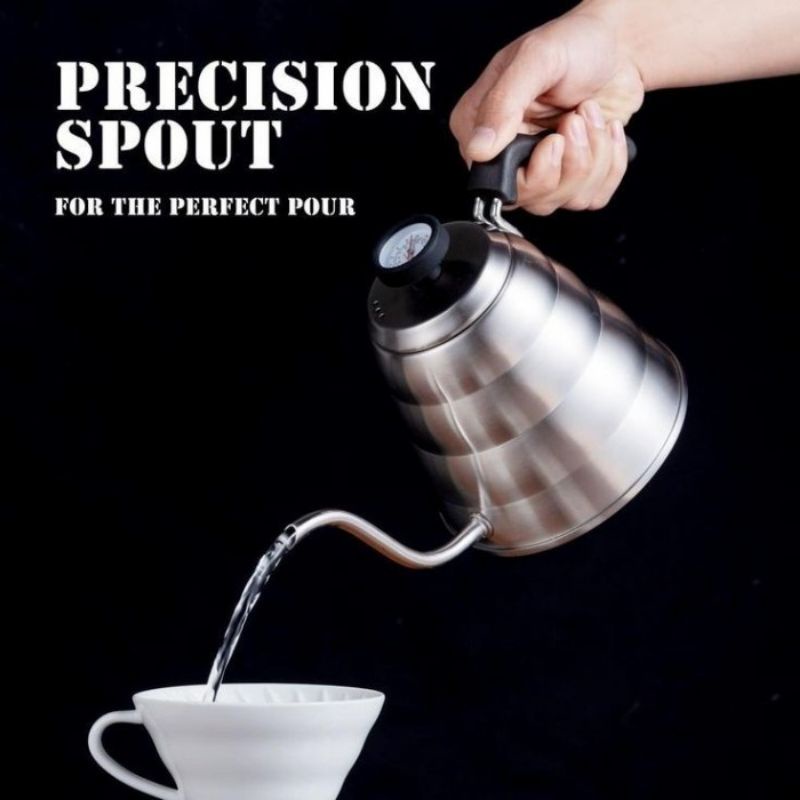 GOOSENECK KETTLE THERMOMETER BUONO 1000ml &amp; 1200ml / TEKO KOPI LEHER ANGSA DENGAN TERMOMETER / TEKO V60 DRIP POUR OVER KETTLE