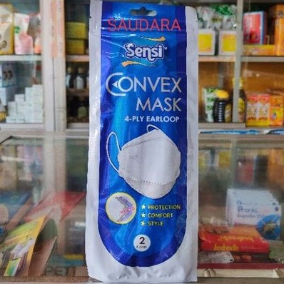 SENSI CONVEX MASK 4PLY SACHET isi 2 pcs