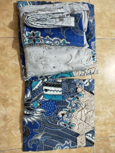 New Arrival | Kebaya Couple Batik - Batik Couple Anjella Hauw Tulle Slendang Aplikasi Payet