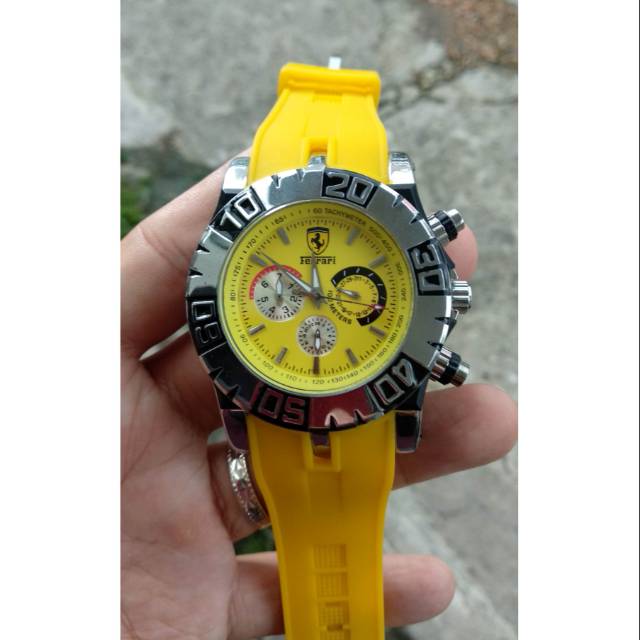 Jam tangan ferrari otomatis chronograph siap pakai jam pria