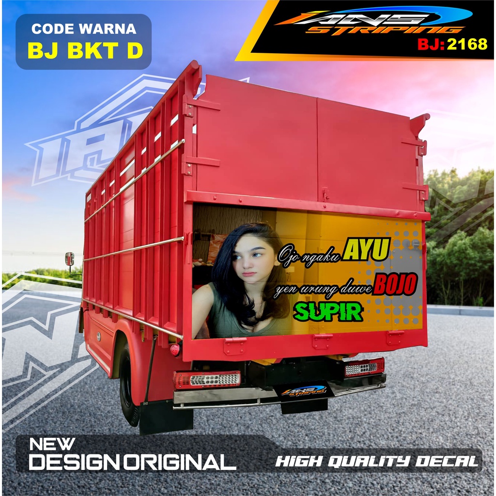 STICKER VARIASI BAK BELAKANG TRUK DINA / STIKER DECAL PINTU BELAKANG TRUK OMPLONG / STICKER DECAL BAK BELAKANG TRUK HINO / STIKER DECAL PINTU BELAKANG TRUK