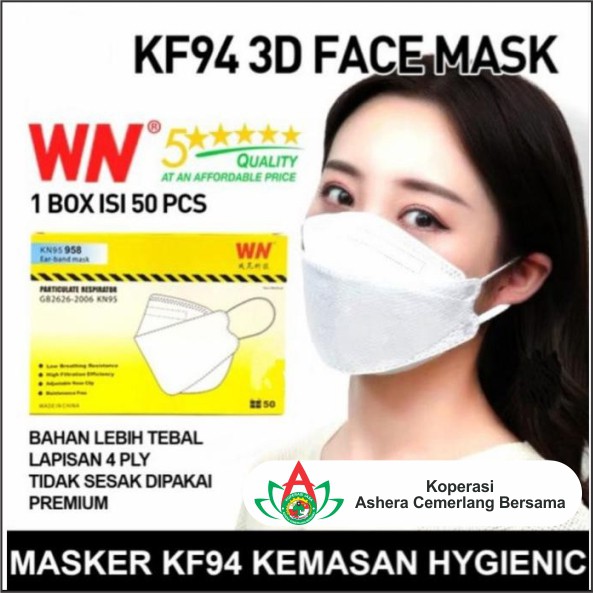 Masker KN95 4ply Putih WN isi 50 Pcs