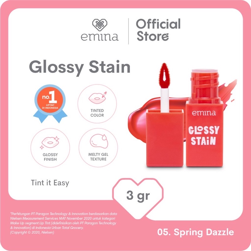 Emina Glossy Stain 3 g - Lip Tint