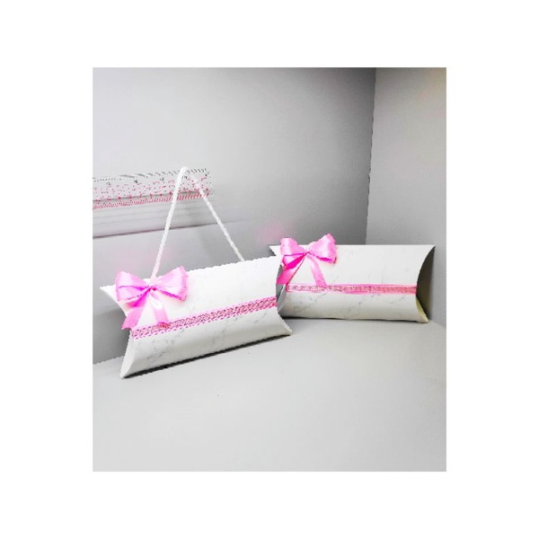 

pillow box / paper bag marble 16x11x5cm
