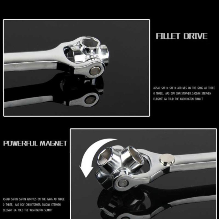 Kunci Pas Multi Fungsi 8 in 1 Multi Hexagon Wrench with power Magnet