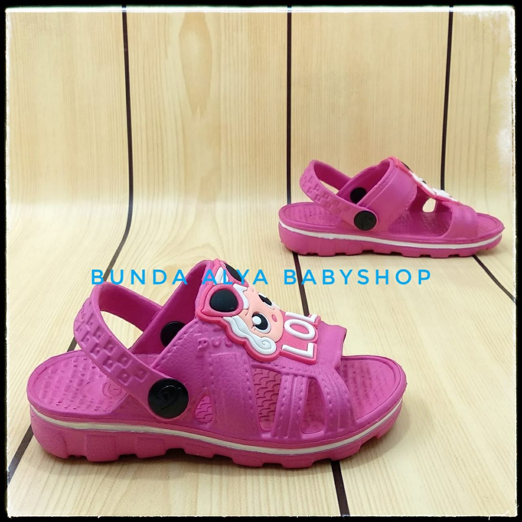 Sandal Bayi Perempuan Usia 6 Bulanan Size 19 Karet Anti Licin - Sepatu Sandal Anak Karet FANTA