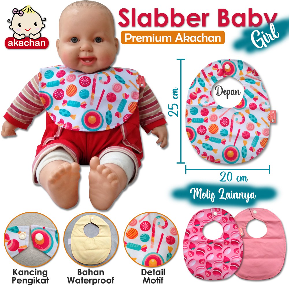 GIRLPremium Baby Slabber Akachan Celemek Bib Slaber Bayi Makan al1