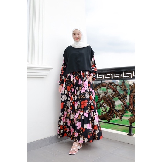 LABIQA COMBI DRESS Vest menyatu (Ld 102 Pjg 135)