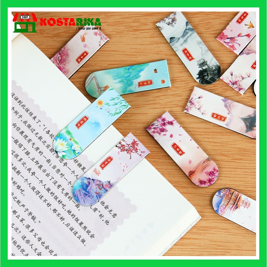 Pembatas Buku Magnetik Satuan Stationery Magnetic Bookmark