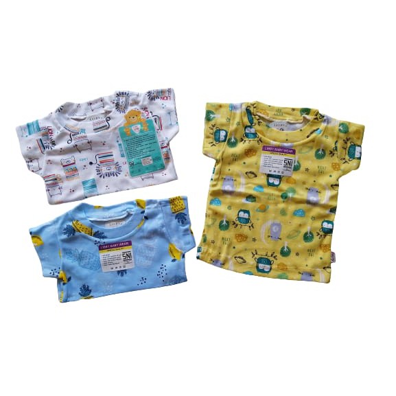 Oblong Pendek Anak SML Rib Print Kecil / Kaos Oblong Anak LIBBY