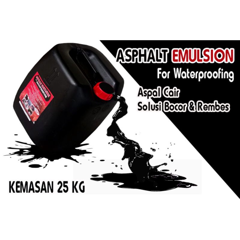 Cat Pelapis Anti Bocor 25 kg Aspal cair Waterproof / kedap air sangat ampuh