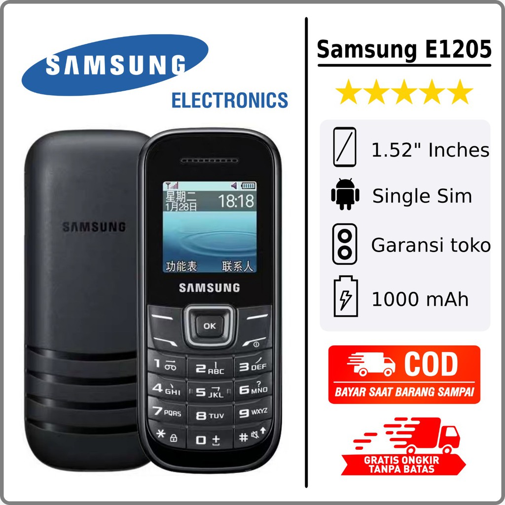 Hp 100 Ribuan Hp Samsung Gsm Gt E1205 Murah Shopee Indonesia
