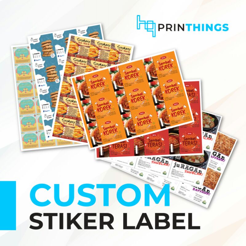 

Cetak Stiker Label / Kemasan Produk CUSTOM | HQ Premium Sticker Paper