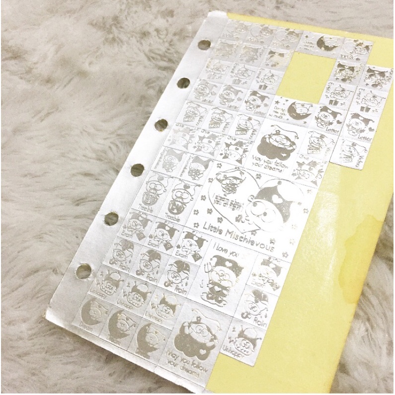 

Sticker Silver Scrapbook Diary Journal Original Korea Import