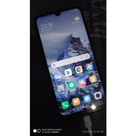 hp android murah xiaomi redmi note 7 ram 4/64gb black mulus siap pakai