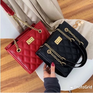 TAS SELEMPANG WANITA PESTA KOREA SLING BAG MEWAH IMPORT KULIT PUTIH BIRU RANTAI ABG KILLA BAGS SELEM